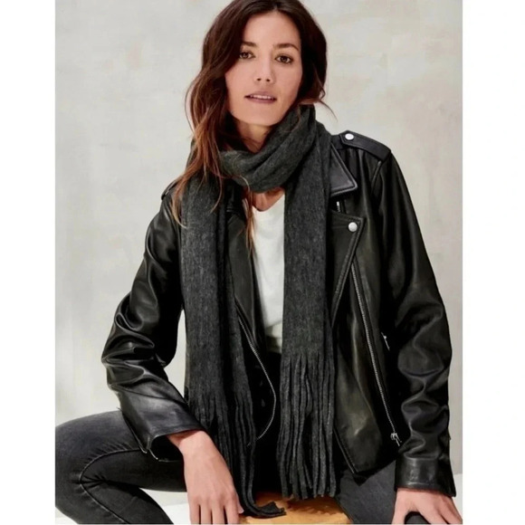 NWT Lucky Brand Solid Gray Brushed Scarf - Picture 1 of 5